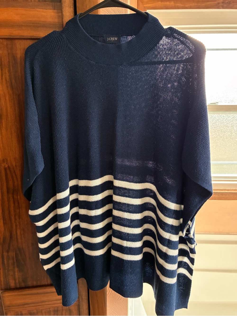 J. Crew “One Size” Navy Lightweight Poncho